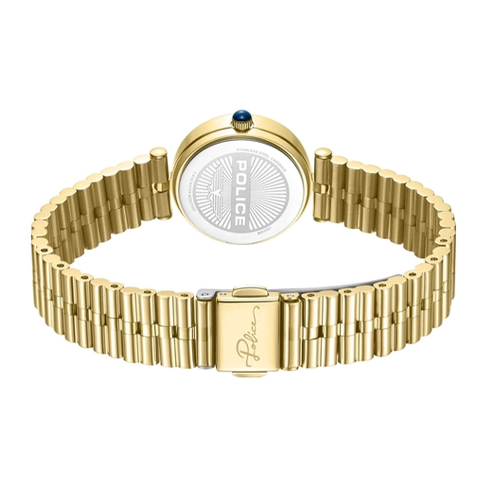 Police White Dial Gold Plated Metal Bracelet Womens Watch PEWLG2240602 - Image 3