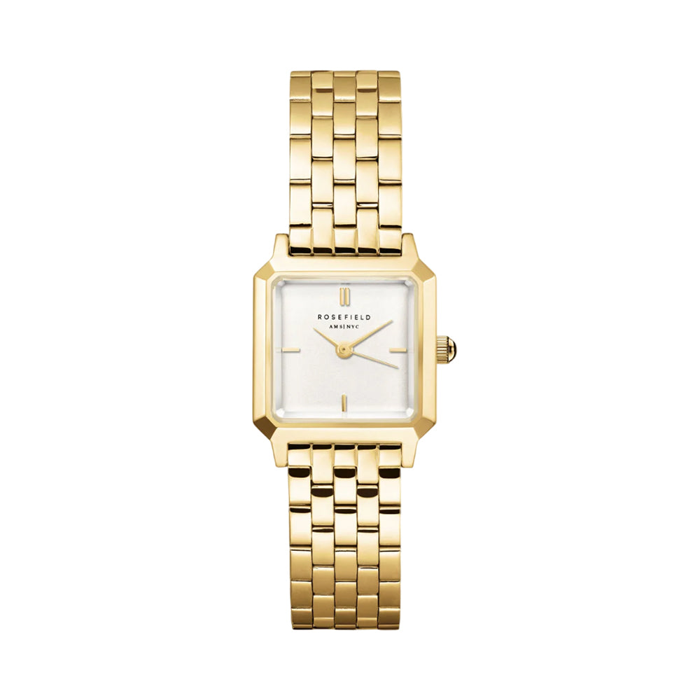 Rosefield Boxelle Gold Toned White Matte Dial Watch - BWGSG-B01