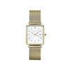 Rosefield Boxy Gold Mesh Women Watch QWSG-Q03