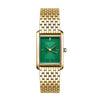Rosefield Heirloom Emerald Dial Steel Gold Women Watch HEGSG-H05