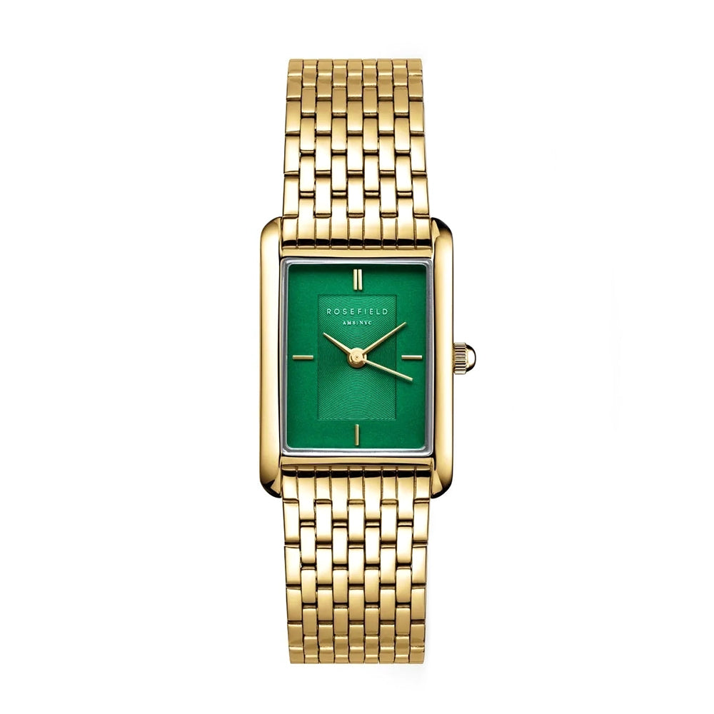 Rosefield Heirloom Emerald Dial Steel Gold Women Watch HEGSG-H05