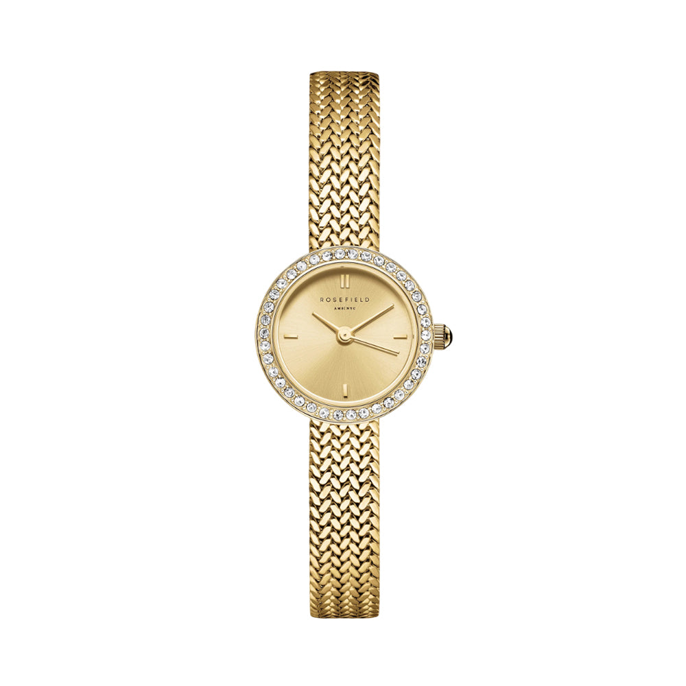 Rosefield Mini Small Edit Light Champagne Gold Watch MCGMG-M03