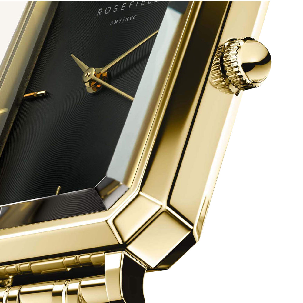Rosefield Octagon Black Gold Women Watch OBSSG-O47 - Image 2