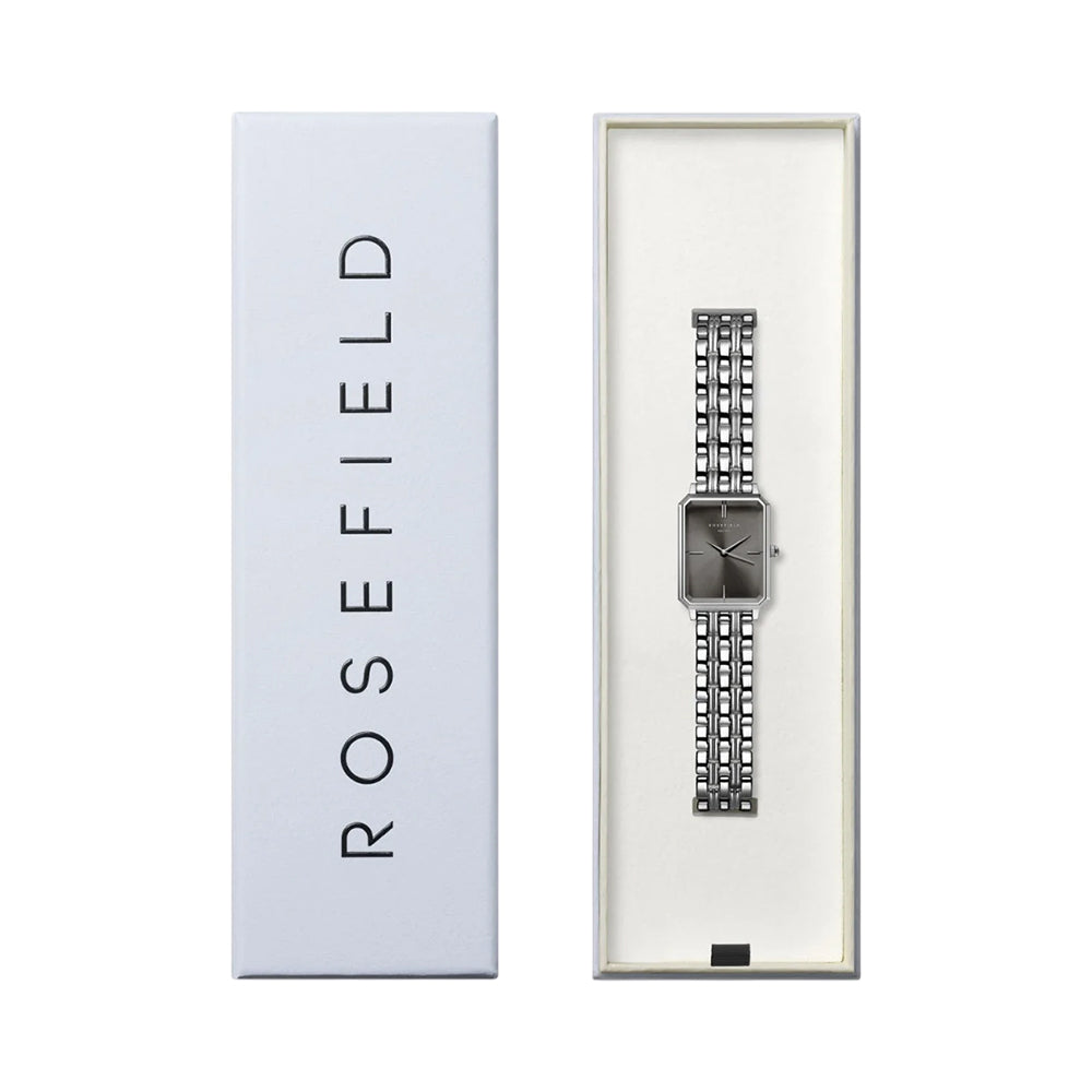 Rosefield Octagon Silver Stainless Steel Grey Dial Watch - OGSSS-O80 - Image 3