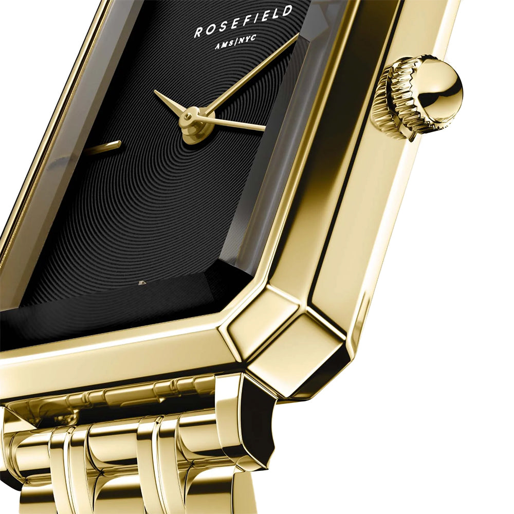 Rosefield Octagon XS Black Gold Women Watch OBGSG-O61 - Image 3