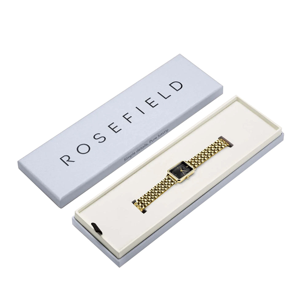 Rosefield Octagon XS Black Gold Women Watch OBGSG-O61 - Image 6