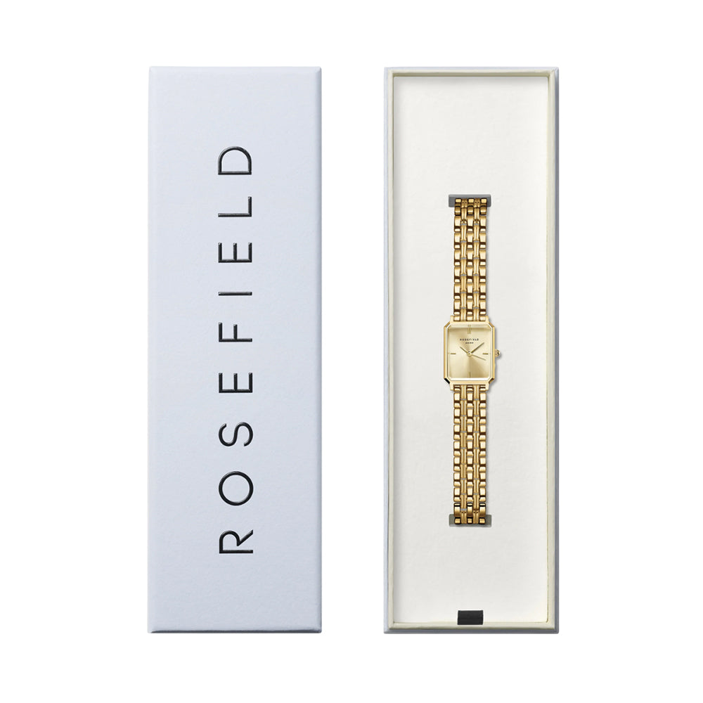 Rosefield Octagon XS Gold Toned Champagne Sunray Dial Watch - OCGSG-O82 - Image 3