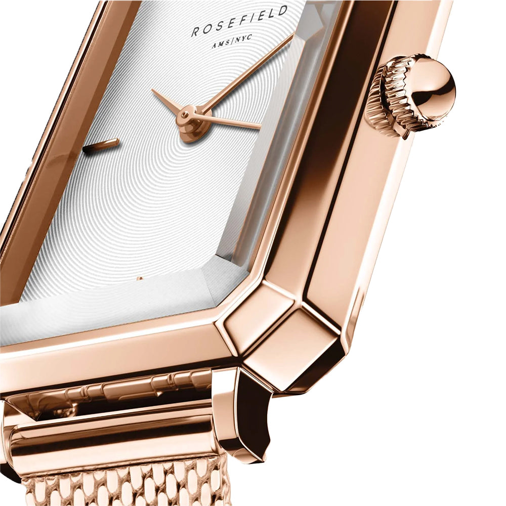Rosefield Octagon XS Mesh Rose Gold Women Watch OWRMR-O59 - Image 2