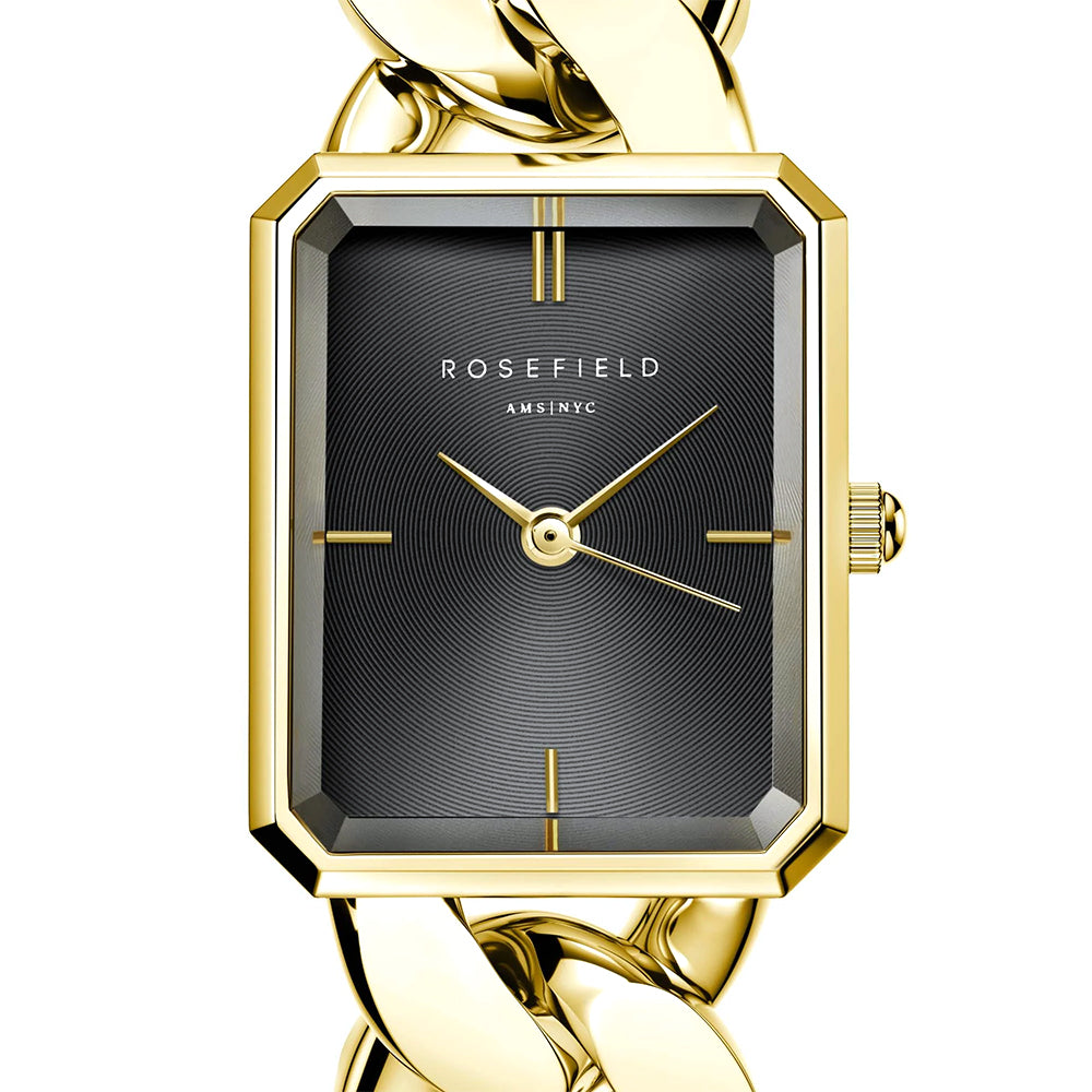 Rosefield Octagon XS Studio Black Gold Women Watch SBGSG-O57 - Image 2