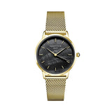 Rosefield Pearl Edit Mesh Black Gold Women Watch RBGMG-R07