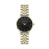 Rosefield Small Edit Black Gold Women Watch 26BSG-268