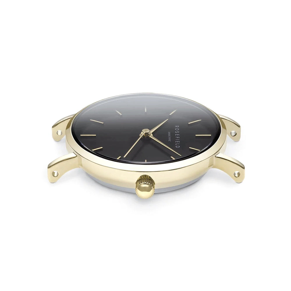 Rosefield Small Edit Black Gold Women Watch 26BSG-268 - Image 2