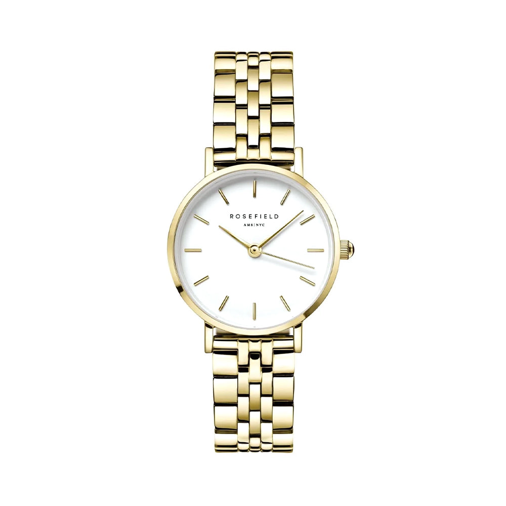 Rosefield Small Edit White Gold Women Watch 26WSG-267