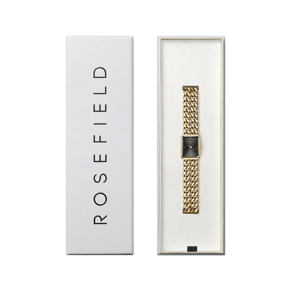Rosefield Studio Double Chain Black Gold Women Watch SBGSG-O77 - Image 4