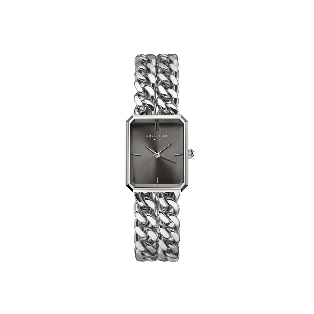 Rosefield Studio Double Chain Silver Women Watch SGSSS-O78