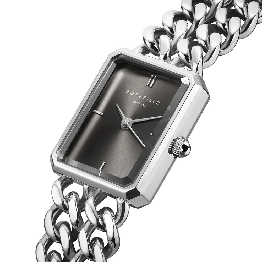 Rosefield Studio Double Chain Silver Women Watch SGSSS-O78 - Image 2