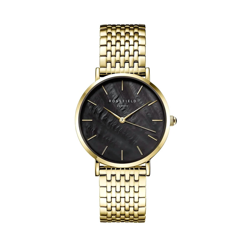 Rosefield Upper East Side Black Gold Women Watch UBGSG-U35