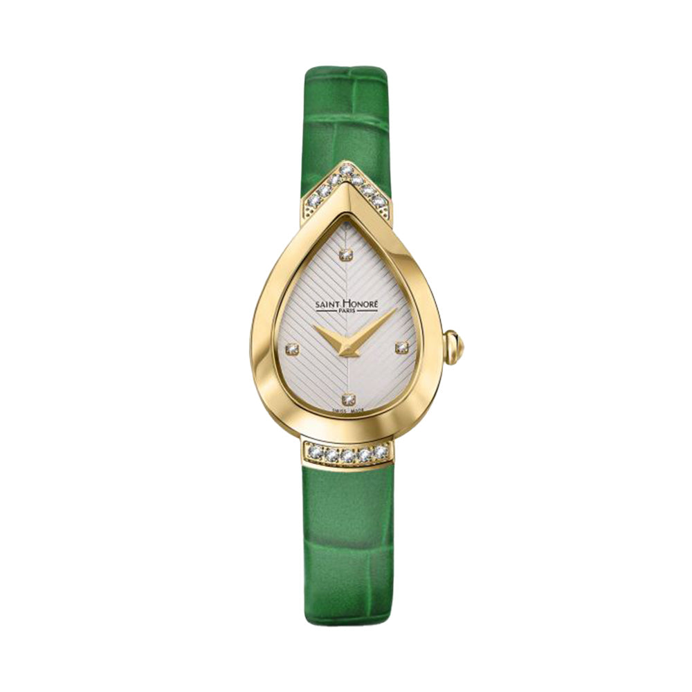 Saint Honore White Dial Leather Strap Watch For Women Pp709002 3B4DT