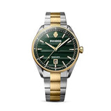 Sandoz Bachelin Swiss Quartz Green Dial Stainless Steel Watch For Men SZWGH0001111