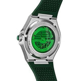 Sandoz Chanet Automatic Open Heart Green Dial Rubber Strap Watch For Men SZWGR0000813 - Image 3
