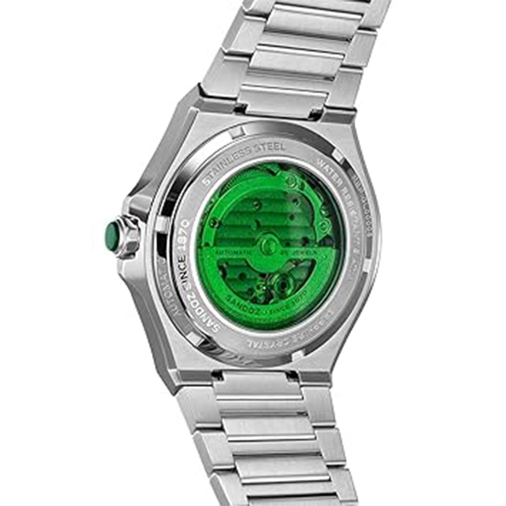 Sandoz Chanet Automatic Open Heart Silver Dial Stainless Steel Watch For Men SZWGL0000811 - Image 3
