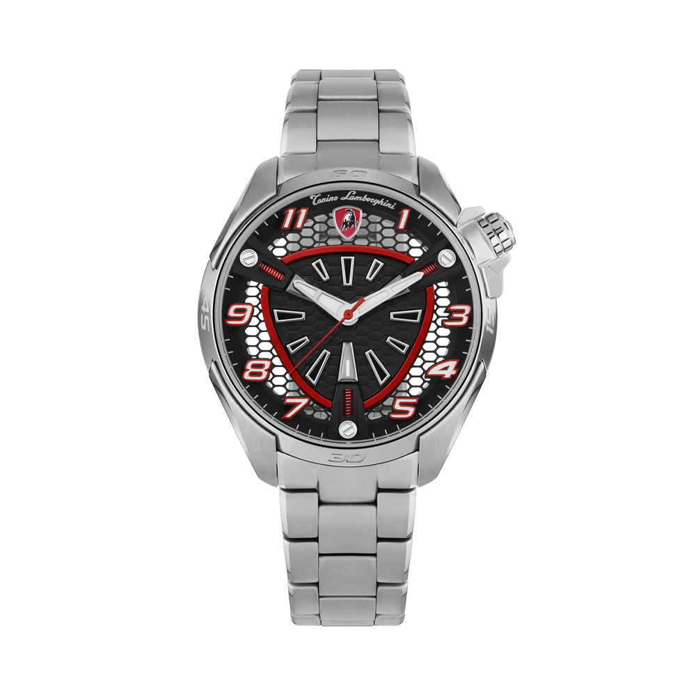 Tonino Lamborghini Shock ABS Red Analog Watch For Men TLABSR-SS-B