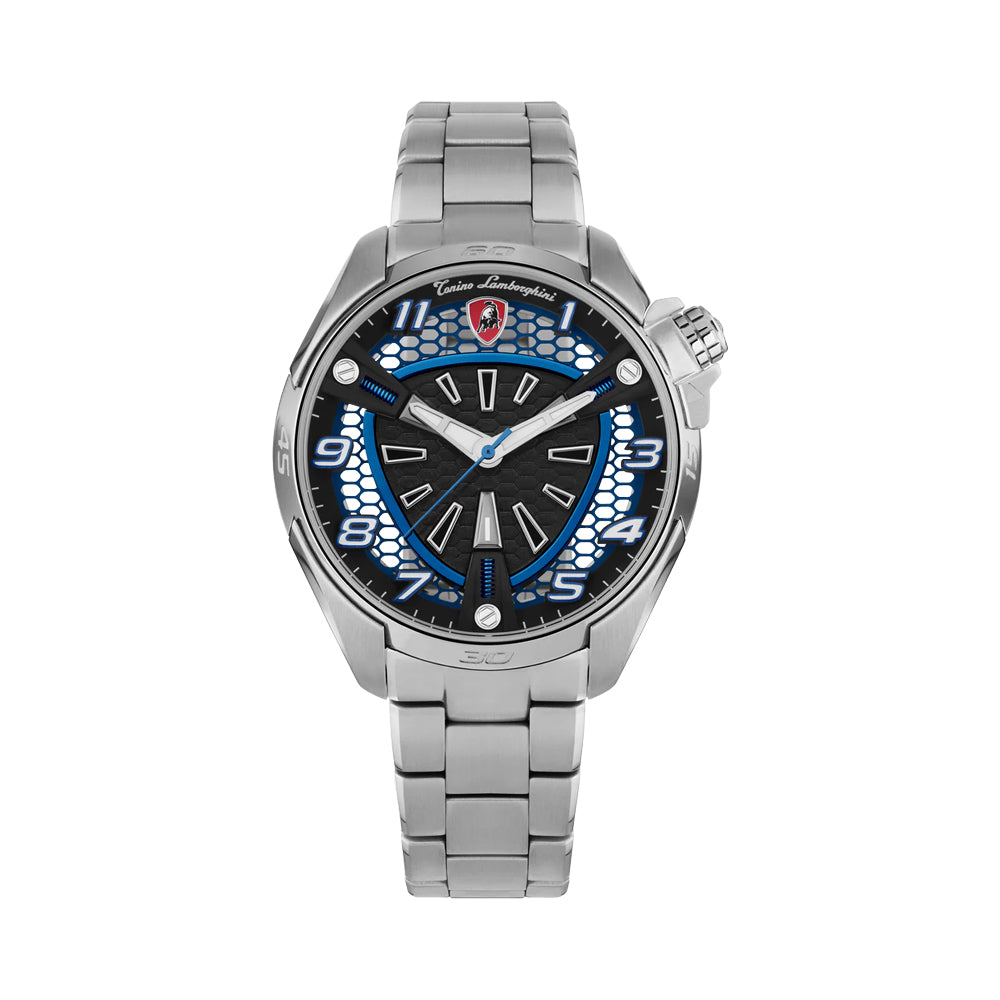 Tonino Lamborghini Shock ABS Blue Analog Watch For Men TLABSB-SS-B