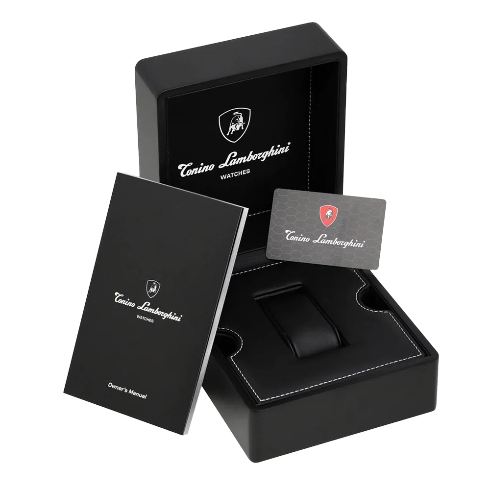 Tonino Lamborghini Spyder Quartz Orange Dial Watch For Men TL9XB-SS - Image 4
