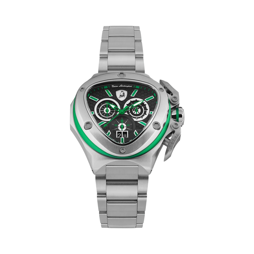 Tonino Lamborghini Spyder Quartz Green Dial Watch For Men TL9XF-SS-B - Image 5