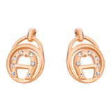 Aigner Aidda Rose Gold Logo Stud Earrings ARJLE0002303 - Image 3