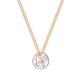 Aigner Lucia Rose Gold Logo Necklace ARJLN2202003