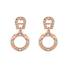 Aigner Zora Rose Gold Crystal Dangling Circle Earrings ARJLE2200503