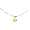Cerruti 1881 Amalia Gold Double C Pendant Necklace For Women CIJLN0012901