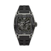 Cerruti 1881 Belluno Black Dial Silicone Strap Tonneau Watch For Men CIWGQ0073702