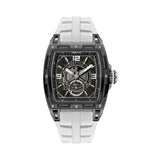 CERRUTI 1881 Belluno Men's Black Dial White Silicone Watch CIWGQ0073703