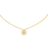 Cerruti 1881 Francesca Gold Crystal Round Motif Necklace For Women CIJLN0013302