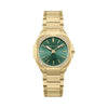 Cerruti 1881 Leadri Green Dial Gold Stainless Steel Rectangular Watch For Women CIWLG0096902