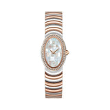 Cerruti 1881 Norcia White Mother Of Pearl Dial Two Tone Oval Watch For Women CIWLG0072509