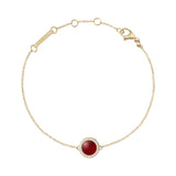 Daniel Wellington Audrey Bracelet Red Agate Gold DW00401422