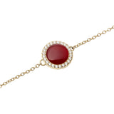 Daniel Wellington Audrey Bracelet Red Agate Gold DW00401422 - Image 2