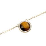 Daniel Wellington Audrey Necklace Tiger Eye Gold DW00401445 - Image 2