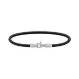 Daniel Wellington Sheffield Silver Leather Bracelet for Men DW00400708