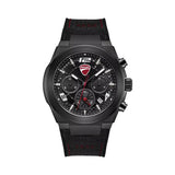 Ducati Chronograph Black Transparent Dial Silicone Strap Watch For Men DTWGC0002003