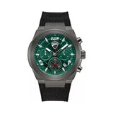 Ducati Green Dial Black Silicone Chronograph Mens Watch DTWGC0002001