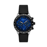 Emporio Armani Chronograph Black Leather Watch AR11522