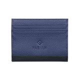 Fabian Leather Black/Blue Card Holder For Men - FMWC-SLG12-BNBL