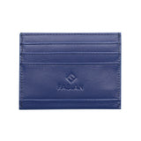 Fabian Leather Blue Card Holder For Men - FMWC-SLG39-BL