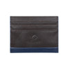Fabian Leather Brown/Blue Card Holder For Men - FMWC-SLG19-BRNBL