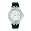 GF Ferre Men's White Dial Silver Watch Black Leather Strap GFSS8161G