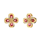Guess Amazing Blossom Gold Embellished Stud Earrings JUBE03059JWYGPKT/U